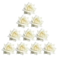 thumbnail image 1 of Cabeza de rosas artificiales de flores artificiales de 10pcs para decoración blanca, 1 of 9