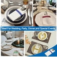thumbnail image 4 of NOGIS 50 Pack Gold Paper Dinner Napkins with Built-in Flatware Pocket Disposable Paper Hand Napkins for Parties, Weddings, Events Linen-Feel 16x16 inches, 4 of 7