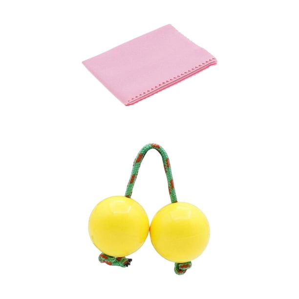Instrumento de bo de arena rítmica ABS, percusión de cabaza doble, juguetes de educación temprana para , sonajero , sonajero, bo Musical para Paño Sonajero Amarillo Hugo Pelota de arena rítmica