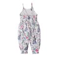 thumbnail image 5 of MZXELPRJD Girls Jumpsuit Easter Day Birthday Gifts Bunny Print Halter Strapless Bodysuit Crawler Hoodie Bottom Jumpsuit Baby Girl Romper, 5 of 9