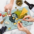 thumbnail image 4 of Zodiac Cutting Board, Royal Leader of Zodiac Sign Leo with Giant Sun and Stars Birth Fortune Image, Decorative Tempered Glass Cutting and Serving Board, Large Size, Multicolor, by Ambesonne, 4 of 5