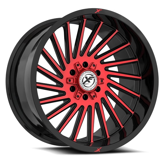 XF Off-Road XF-239 20x10 8x165.1 8x170 -12 Cb 125.2 Gloss Black & Red Machined