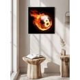 thumbnail image 3 of Flame Billiards Canvas Wall Art, Sports Black Background Abstract Art Framed Wall Decor Modern Artwork Prints Painting for Living Room, Bedroom, Kitchen & Cafe Decor 24x24 Inch, 3 of 9