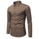 thumbnail image 1 of Camisa de cuello polo con estampado 3D a cuadros dorados para hombre, tendencia de moda, informal, de negocios, con botones, ropa cómoda, tallas S a 6XL,, 1 of 6