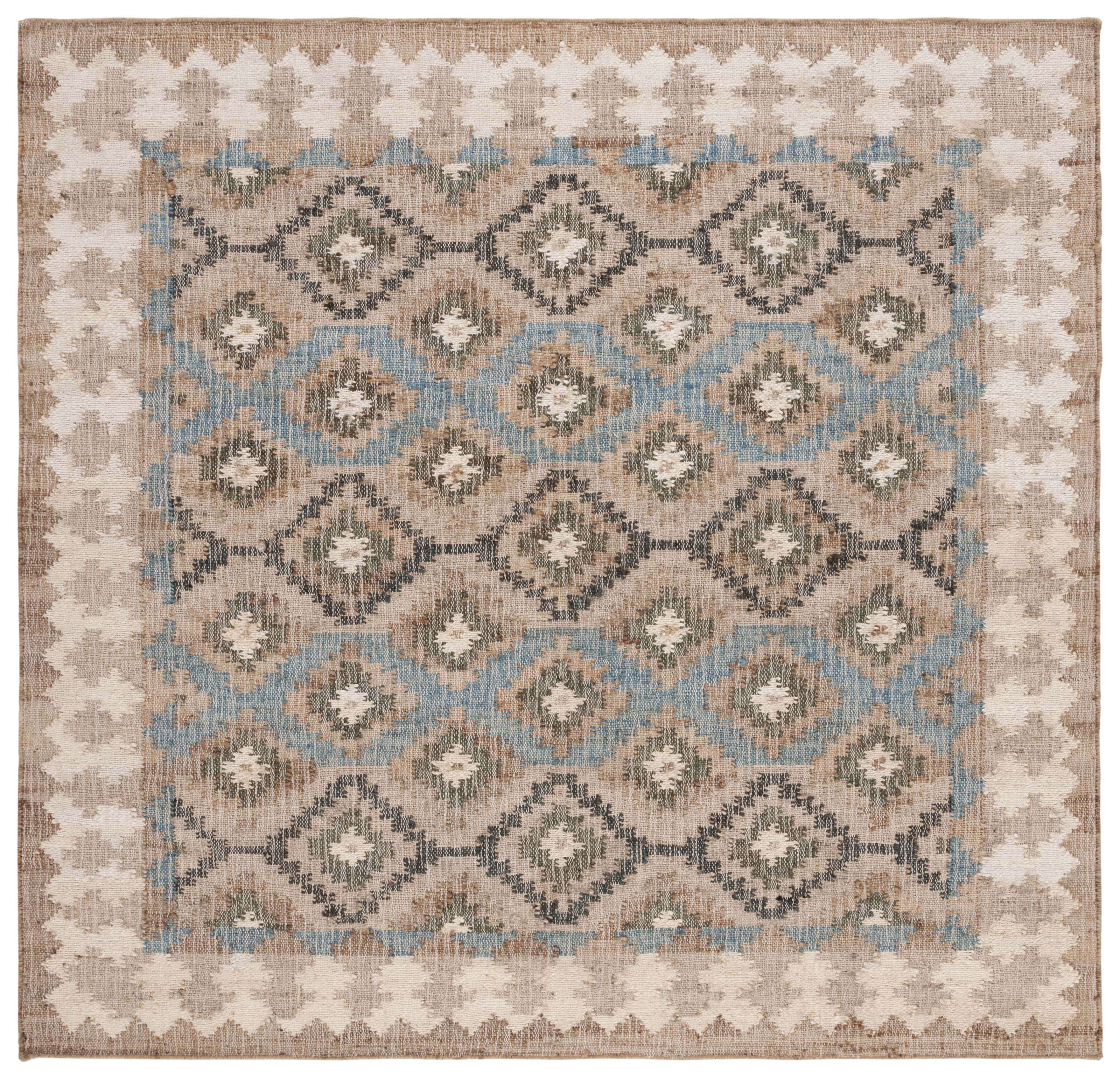 Safavieh Kilim Alys Geometric Area Rug, Blue/Ivory, 7' x 7' Square