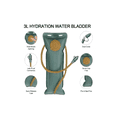 thumbnail image 3 of Mochila Hidratación Táctica Ciclismo Hiking Bolsa De Agua 3l, 3 of 4