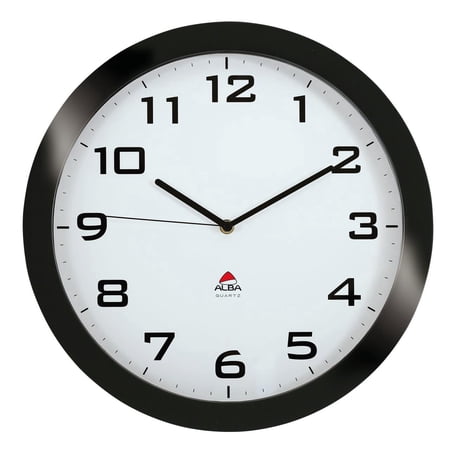 Alba Hornew Silent Wall Clock Black image