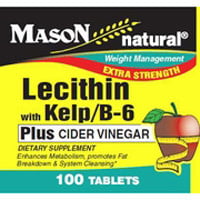 Mason Natural Extra Strength Lécithine avec des comprimés Kelp et B6, 100 Ea