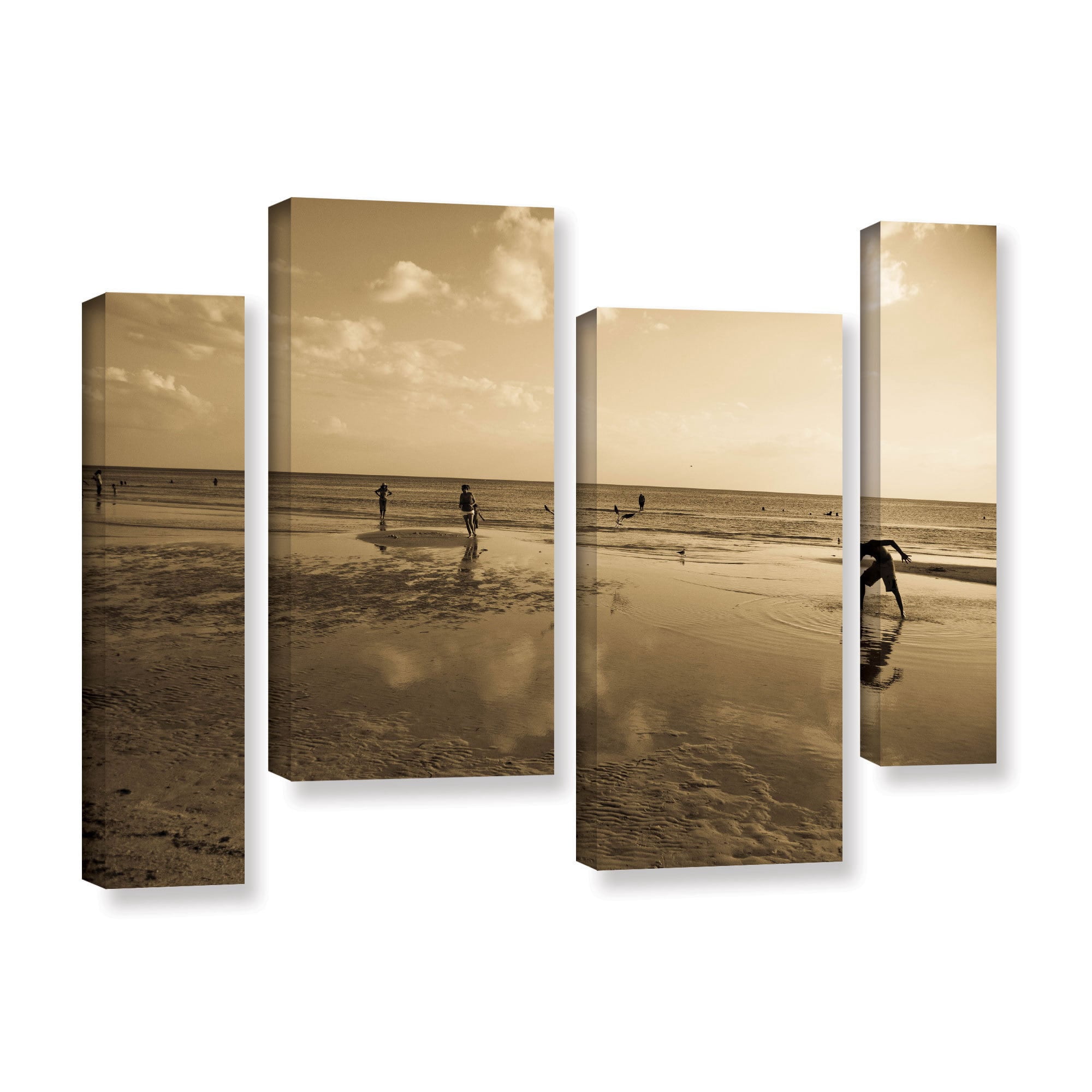 ArtWall Lindsey Janich "Sunny Day" 4-Piece Gallery-Wrapped Canvas Staggered Set