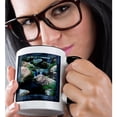 thumbnail image 2 of 3drose, Waterfall Over the Rocks, 15oz Two-tone Black Mug, 2 of 6