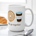 thumbnail image 6 of CafePress - We Go Together Like Coffee And Donuts Mug - 15 oz Ceramic Large White Novelty Mug, 6 of 6