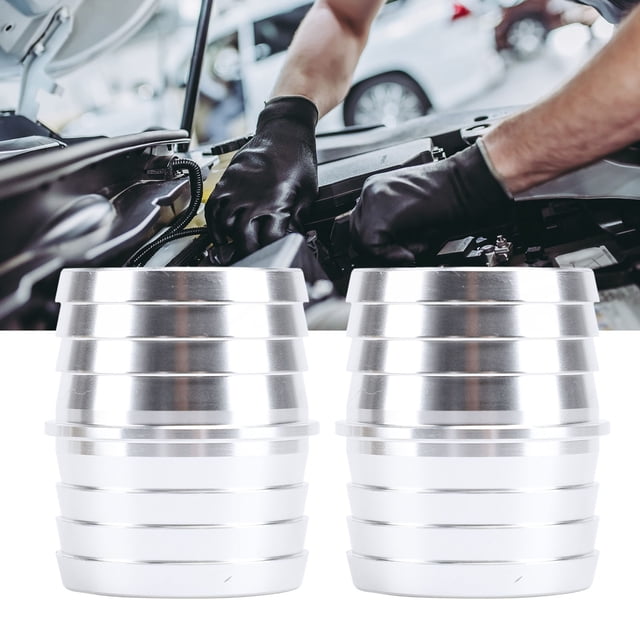 Radiator Intercooler Repair Mend Adapter, 1-1/2 To 1-1/2in Hose Barb Coupler Fitting Adapter 1 Pair for Vacuum Line Hose