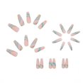 thumbnail image 2 of Uñas postizas en forma de remolino con diseños de uñas postizas de ataúd para mujeres y niñas, 24 unidades Rojo Verde, 2 of 5