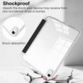 thumbnail image 6 of Case for iPad Air 11 inch M3/M2 2025/2024, iPad Air 5th/4th Gen, with Pencil Holder, Trifold Stand Case for Air 7/6/5/4, Shockproof Cover with Clear Back Shell, 6 of 24