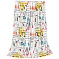 thumbnail image 2 of Salouo Construction tools Print Bed Blankets, Flannel Blanket Comfortable Air Conditioning Blanket Lightweight Blanket for Sofa Bed Travel & Couch-80"x60", 2 of 7