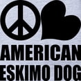 thumbnail image 2 of CafePress - FIN Peace Love Eskimo Dog - Cute Infant Baby Football Bodysuit, 2 of 3