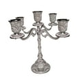 thumbnail image 3 of Candelabro de decoración Zulema Candelabro banquete de boda 5 plata, 3 of 7
