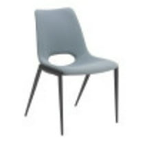 Desi Armless Dining Chair Azure Gray Dining Chair, Modern Style, Stackable for space saving storage, Plywood, Indoor Dining
