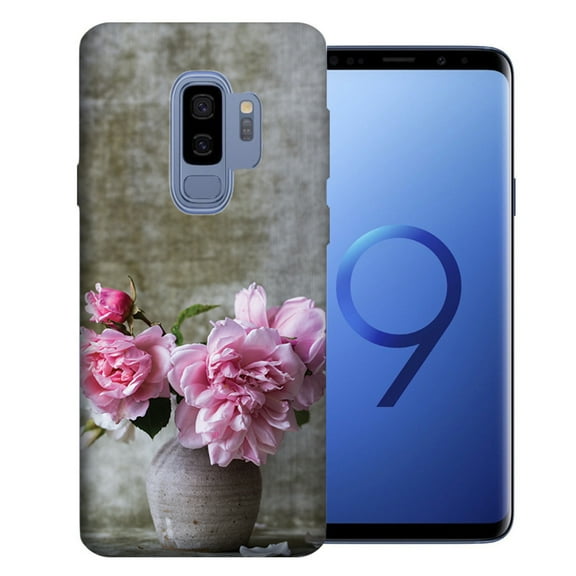 MUNDAZE For Samsung Galaxy S9 Plus Flowers and Vase Design TPU Gel Phone Case Cover