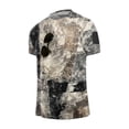 thumbnail image 3 of Homeyce Men's Crew Neck Camo Shirts Short Sleeve Button Camo Shirts Classic Vintage Camouflage T-Shirts Crew Neck Pullover Tees Tops,Brown 3XL, 3 of 5