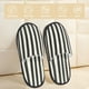 thumbnail image 2 of Fotbe Black And White Thick Stripes Pantuflas Peludas para Mujer con Estampado, Zapatillas de Peluche, Zapatos de Invierno para Casa, Uso Interior y Exterior-Medium, 2 of 8