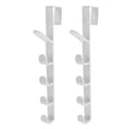 thumbnail image 1 of Miangastore 2Pcs Over The Door Hook Door Back Hook Punch Free Plastic Rack Clothes Hook, 1 of 8