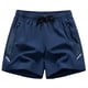 thumbnail image 1 of pstuiky Pantalones cortos para hombre, Pantalones cortos casuales cómodos de moda para hombre, de color liso, con cintura elástica regular, para playa Pantalones cortos de entrenamiento, 1 of 3