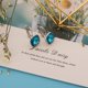 thumbnail image 4 of 6 pares de pendientes de botón de oreja vintage de cristal, conjunto de joyas de San Valentín Azul Fernando Aretes de cristal de mujer, 4 of 8