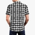 thumbnail image 4 of Balery Black Tartan Plaid Printed Men’s Short Sleeve Polo Shirt, Midweight Men's Shirt,Golf Polo shirts -Small, 4 of 9