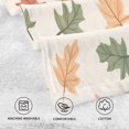 thumbnail image 5 of Yayeee 2 Pack Hand Towels for Bathroom 100% Cotton 16" x 28" Soft Absorbent Kitchen Towel, Green Autumn Leaves, 5 of 7