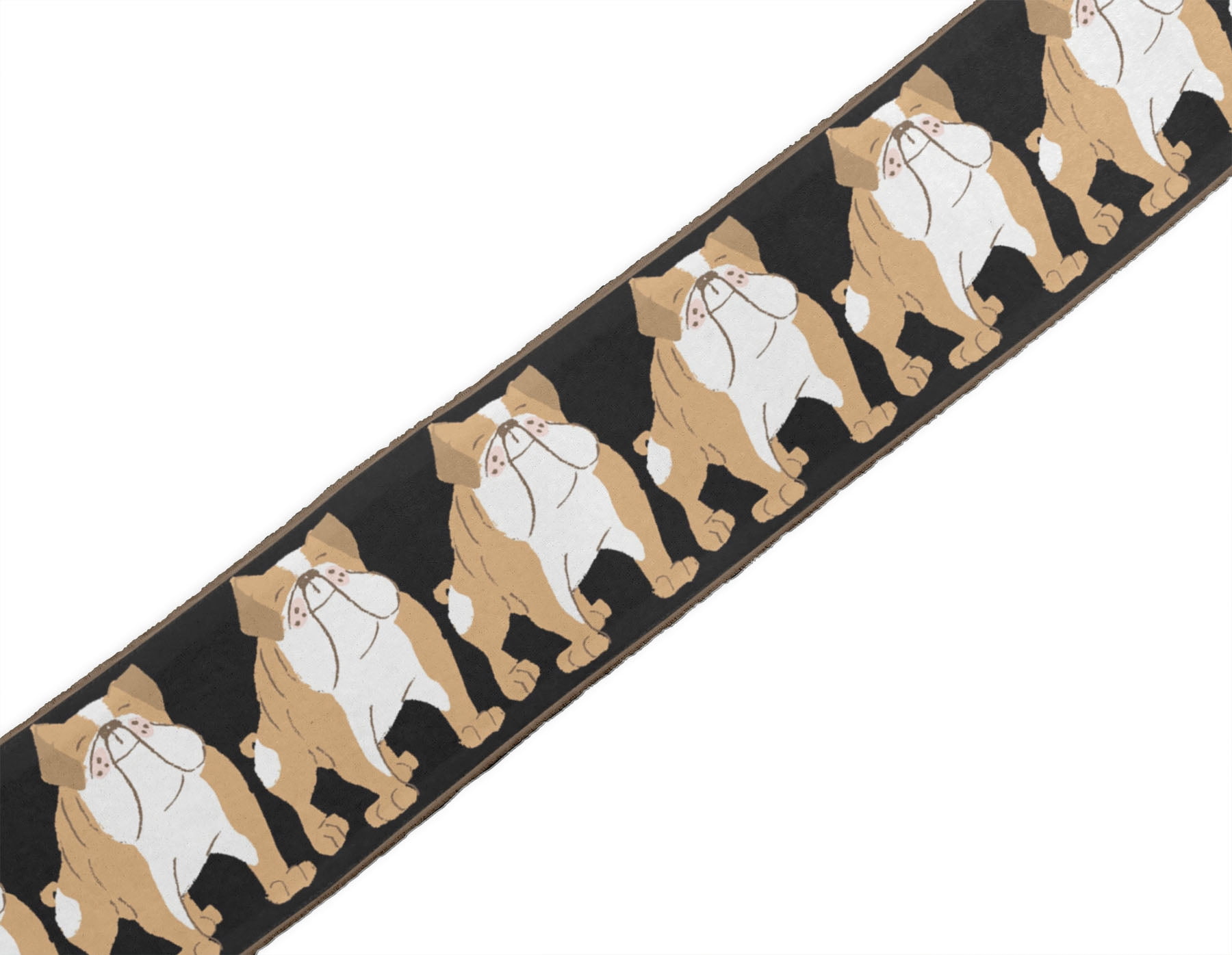 IBA Indianbeautifulart Black Bull Dog Fabric Lace Dressmaking Velvet&nbsp;Trim&nbsp;Tape Printed Sewing Lace 9 Yards 4 Inches
