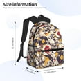 thumbnail image 2 of Yield lips record rock Skull Print Backpack for Women Men, Lightweight Casual Travel Daypack, Classic Basic College Backpack, Middle School Bag, 2 of 5