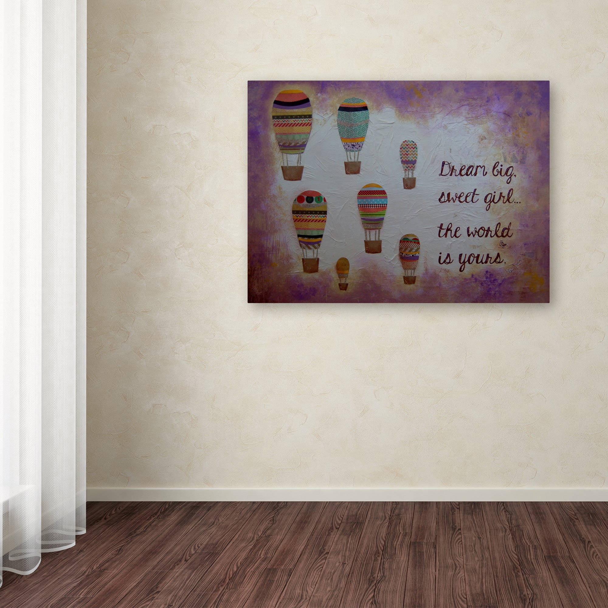 "Hot Air Balloons, Sweet Girl" Canvas Art by Nicole Dietz