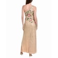 thumbnail image 2 of Adrianna Papell womens  One-Shoulder Floral Sequin Bead Gown, 2, Brown, 2 of 4