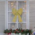 thumbnail image 3 of EcoNesxp 4 Anneaux Nœud Décoration de Noël Guirlande Dorée, 3 of 3