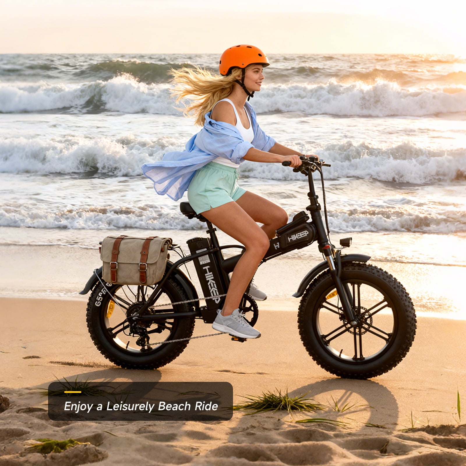 Step-Thru Folding Electric Bike for Adults, 20"×4.0 Fat Tire Ebike with Front Suspension, 48V 25Ah UL2849 Battery, 1500W Peak, 28MPH, Black