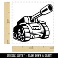 thumbnail image 2 of Cartoon Military Army Tank Self-Inking Rubber Stamp Ink Stamper - Fuchsia Ink - Small 1 Inch, 2 of 7