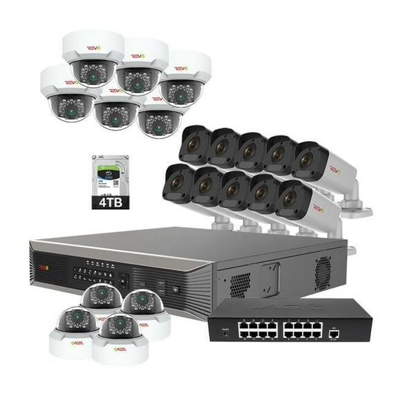 Ultra Plus HD 32 Channel 4TB NVR Surveillance System with 20 x 4 Megapixel Cameras