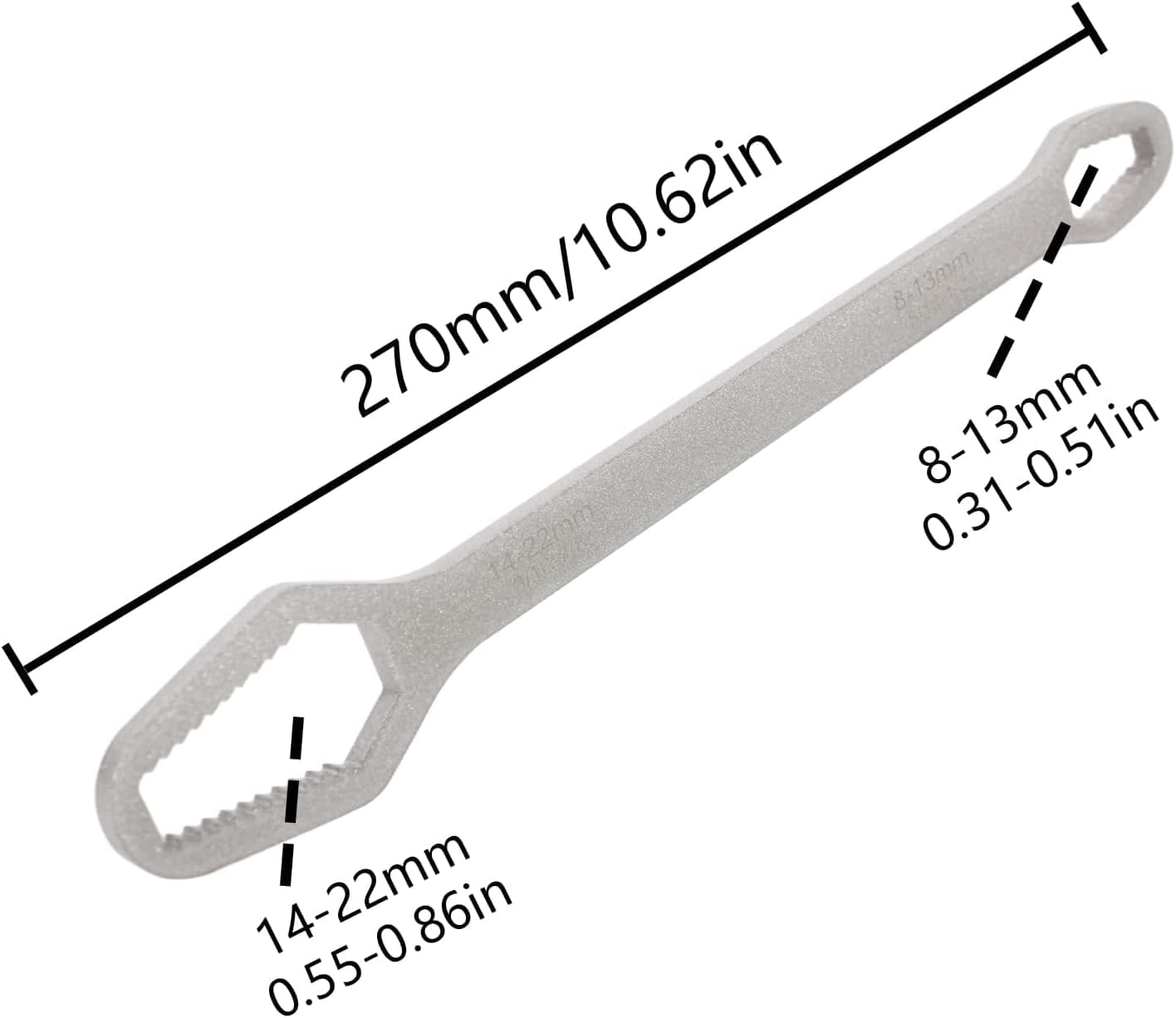 2 Pcs Double-Ended Self-Tightening Adjustable Wrench Tools, Multi Function Wrench for Home Car Maintenance Repair