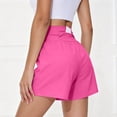 thumbnail image 5 of Hauaitttt High Waist Yoga Shorts Exposure Two Layer Back Zip Breathable Athletic Leisure Shorts Compression Shorts for Women, 5 of 6