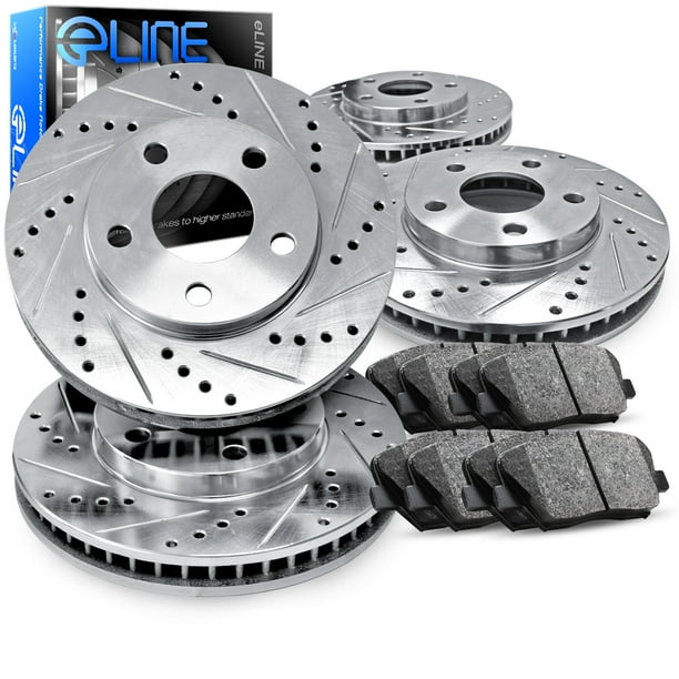 For 1992 Toyota Camry Front Rear Eline Drill Slot Brake Rotors Semi Met Pads Walmart Com Walmart Com