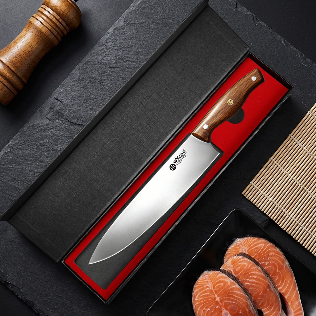 WXCOO Chef Knife for Cutting, Boning & Chopping High Carbon Stainless Steel Knife for Balance & Control