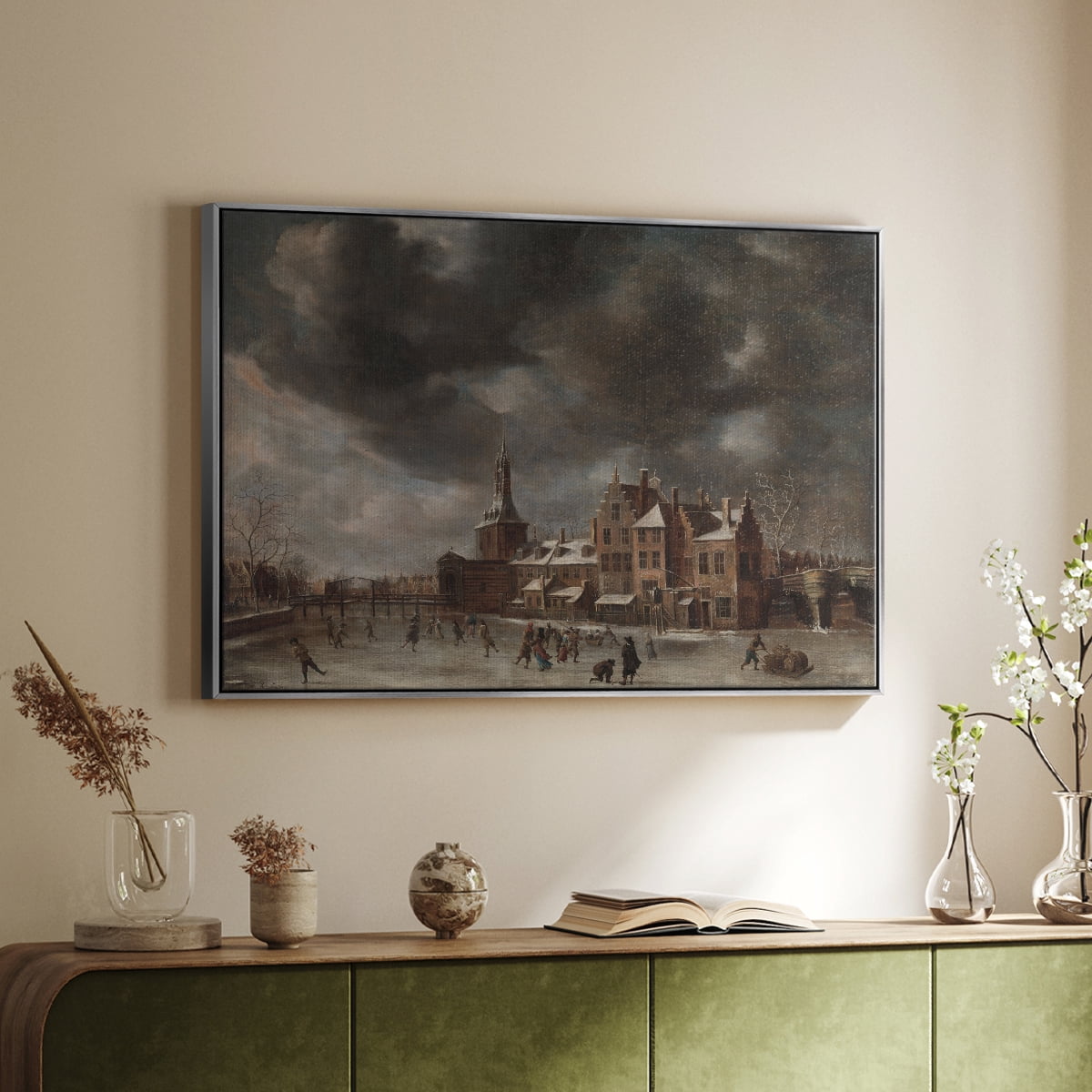 Vintage Landscape-CCCLXXXVIII By Wexford Home Framed in Silver Wood Gallery Wrapped Canvas 27 in. x 41 in.