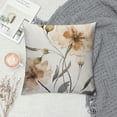thumbnail image 2 of Nawypu  Set of  Dandelion Botanical Pattern Square Cushion Cover - Pack  Pure Pink Throw Pillowcase - Floral Themed White Decorative Accent Pillow Cover, 2 of 5