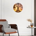 thumbnail image 2 of 10 Inch Wall Clock Battery Operated Square Clock for Office, Kitchen, Outdoor, Living Room, Stunning View Of The Eiffel Tower At Sunrise, 2 of 7