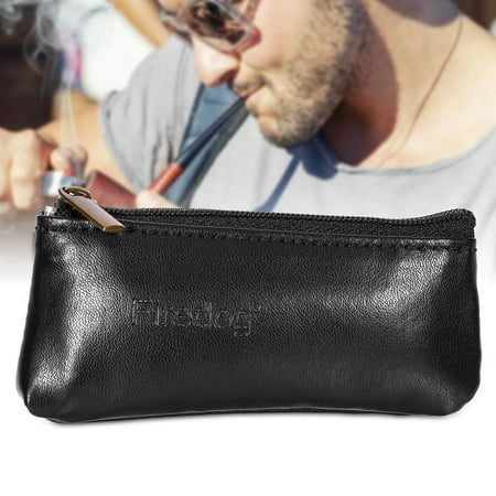 WALFRONT Mini Cigarette Smoking Pipe Tobacco Case PU Zipper Pouch Portable Bag Holder, Tobacco Bag, Tobacco