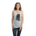 thumbnail image 2 of Thread Tank Home Roots State Mississippi MS Women's Sleeveless Muscle Tank Top Sport Grey Small, 2 of 4