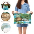 thumbnail image 5 of 2Pack Waterproof Foldable Storage Basket Medium, Metal Frame & Hollow Board Support, for Clothes and Toy Organization Palm Leaves and Coconuts, 5 of 8