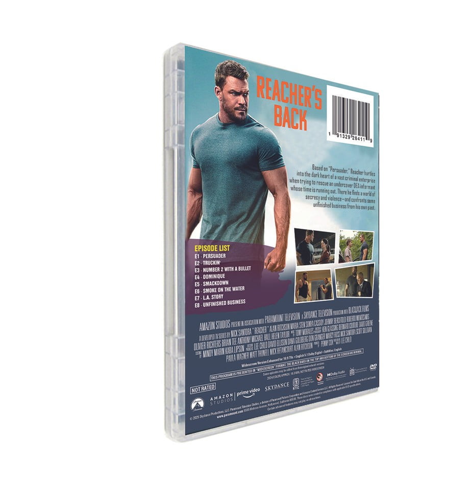 Paramount+, Reacher Season DVD, Region 1, 2-Disc Set, Action