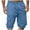 X-171Blue, variant on ZHOGXU Men's Casual Cargo Shorts With Pockets Solid Color Elastic Waist Loose Fashion Knee Length Shorts For Outdoor Activities,Army Green,L